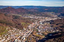 From the west in the district Oos in Baden-Baden in the state Baden-Wuerttemberg, Germany