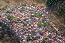 Aerial view of Village view in Vorderweidenthal in the state Rhineland-Palatinate, Germany