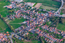 Wissembourg in the state Bas-Rhin, France from the drone perspective