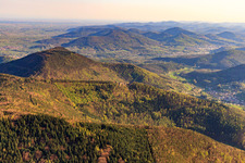 Neuscharfeneck Castle ruins from the north in Flemlingen in the state Rhineland-Palatinate, Germany