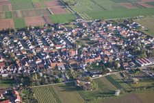 District Niederhochstadt in Hochstadt in the state Rhineland-Palatinate, Germany from the drone perspective