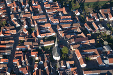 Aerial view of District Niederhochstadt in Hochstadt in the state Rhineland-Palatinate, Germany