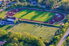 Stadium and artificial turf pitch of FSV Offenbach in Offenbach an der Queich in the state Rhineland-Palatinate, Germany
