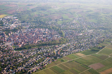 Wissembourg in the state Bas-Rhin, France from a drone