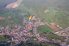Lembach in the state Bas-Rhin, France from the plane