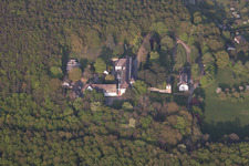 Gœrsdorf in the state Bas-Rhin, France from the drone perspective