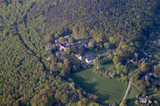 Gœrsdorf in the state Bas-Rhin, France from a drone
