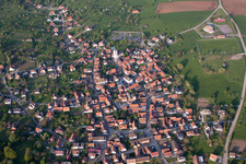 Oblique view of Village view in Gœrsdorf in the state Bas-Rhin, France