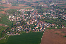 Aerial photograpy of Soultz-sous-Forêts in the state Bas-Rhin, France