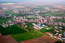 Drone recording of Riedseltz in the state Bas-Rhin, France