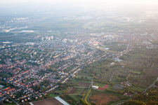 Aerial photograpy of District Durlach in Karlsruhe in the state Baden-Wuerttemberg, Germany