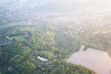 Aerial view of Turmberg, Sports School in the district Durlach in Karlsruhe in the state Baden-Wuerttemberg, Germany