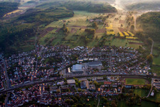Aerial view of District Berghausen in Pfinztal in the state Baden-Wuerttemberg, Germany