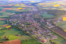 View of the town from the south in Gondelsheim in the state Baden-Wuerttemberg, Germany