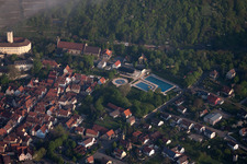 Oblique view of District Michaelsberg in Gundelsheim in the state Baden-Wuerttemberg, Germany