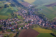 Village view in the district Gerichtstetten in Hardheim in the state Baden-Wuerttemberg, Germany