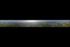 Panorama in Rottendorf in the state Bavaria, Germany