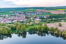 View from across the Main over Lake Hohauser in the district Obertheres in Theres in the state Bavaria, Germany
