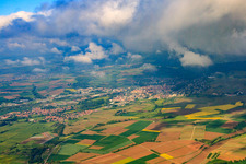 Overview of the location from the north under clouds in Wissembourg in the state Bas-Rhin, France