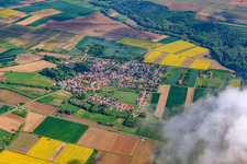 Cloud over village in Erlenbachtal in Barbelroth in the state Rhineland-Palatinate, Germany