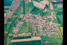 Village overview from the east in Barbelroth in the state Rhineland-Palatinate, Germany