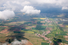 Oberhausen in the state Rhineland-Palatinate, Germany from the plane