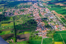 Aerial view of Village on the Viehstrich from the northeast in Steinfeld in the state Rhineland-Palatinate, Germany