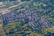 Town View of the streets and houses of the residential areas in the district Oberweier in Ettlingen in the state Baden-Wurttemberg, Germany