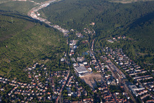 Aerial view of Ettlingen in the state Baden-Wuerttemberg, Germany