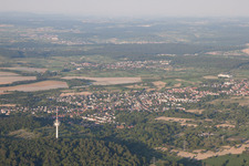 Aerial view of Hohenwettersbach in the district Grünwettersbach in Karlsruhe in the state Baden-Wuerttemberg, Germany