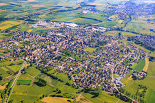 View from the southwest in Vöhringen in the state Baden-Wuerttemberg, Germany