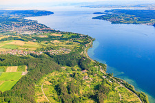 Katharinenfelsen and orchards around the Seven Churfirsten in Sipplingen in the state Baden-Wuerttemberg, Germany
