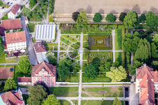 Aerial view of School building of the Schule Schloss Salem in Salem in the state Baden-Wurttemberg, Germany