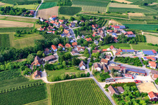 Village view from the south in the district Rickenbach in Salem in the state Baden-Wuerttemberg, Germany