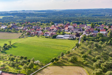 District Taisersdorf in Owingen in the state Baden-Wuerttemberg, Germany from above