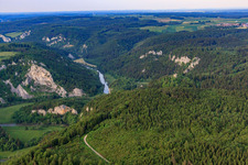 Laibfels above the Danube Valley in Fridingen an der Donau in the state Baden-Wuerttemberg, Germany
