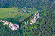 Bronnen Castle above the Danube Valley in Fridingen an der Donau in the state Baden-Wuerttemberg, Germany