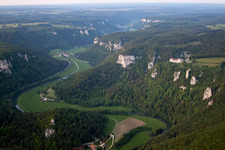 Valley of the river Donau in Fridingen an der Donau in the state Baden-Wurttemberg