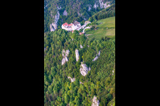 Aerial photograpy of Danube Gorge in Leibertingen in the state Baden-Wuerttemberg, Germany