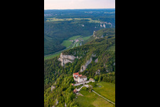 Danube Gorge in Leibertingen in the state Baden-Wuerttemberg, Germany from above