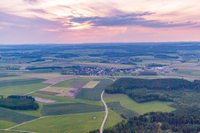 Aerial photograpy of District Krumbach in Sauldorf in the state Baden-Wuerttemberg, Germany