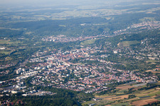 Oblique view of District Durlach in Karlsruhe in the state Baden-Wuerttemberg, Germany