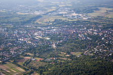 District Durlach in Karlsruhe in the state Baden-Wuerttemberg, Germany from above