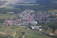 District Stupferich in Karlsruhe in the state Baden-Wuerttemberg, Germany seen from above