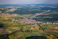 Aerial photograpy of District Königsbach in Königsbach-Stein in the state Baden-Wuerttemberg, Germany
