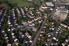 Single-family residential area of settlement in the district Diedelsheim in Bretten in the state Baden-Wurttemberg