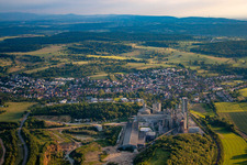 Aerial view of District Wössingen in Walzbachtal in the state Baden-Wuerttemberg, Germany