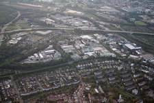 Bird's eye view of District Durlach in Karlsruhe in the state Baden-Wuerttemberg, Germany