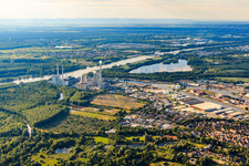Oiltanking Deutschland GmbH & Co. KG at the Rhine port Fettweisstr in the district Mühlburg in Karlsruhe in the state Baden-Wuerttemberg, Germany