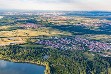 From the west in the district Illingen in Elchesheim-Illingen in the state Baden-Wuerttemberg, Germany